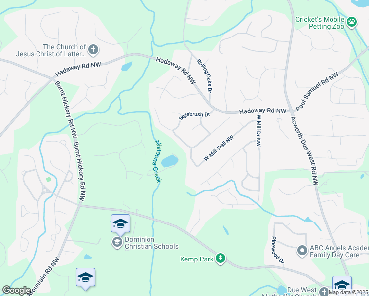 map of restaurants, bars, coffee shops, grocery stores, and more near 4465 Oklahoma Way in Kennesaw