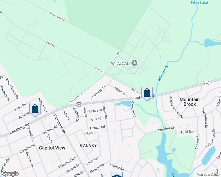 map of restaurants, bars, coffee shops, grocery stores, and more near 2204 Weiss Drive in Columbia