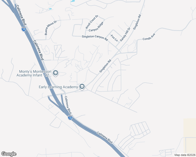 map of restaurants, bars, coffee shops, grocery stores, and more near 9633 Sharondale Road in Calimesa