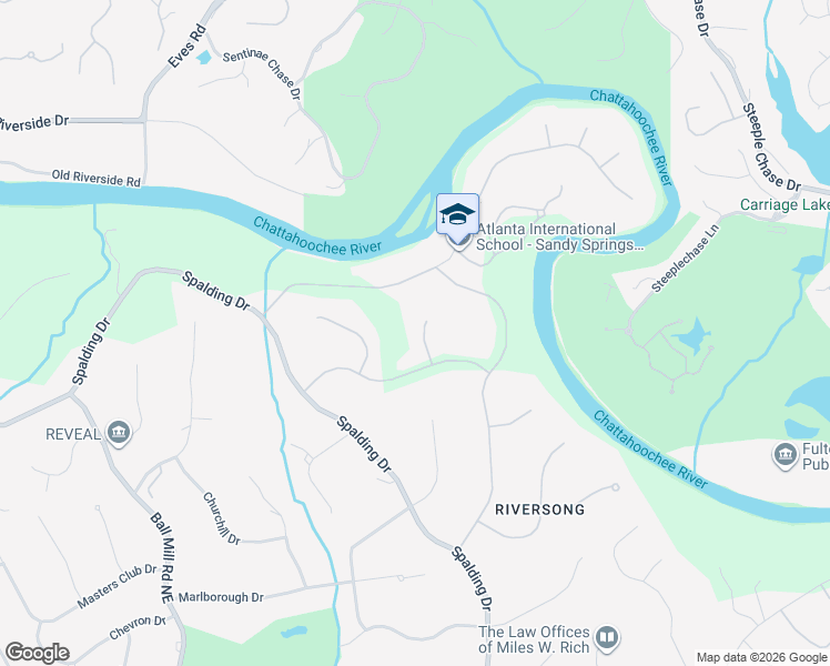 map of restaurants, bars, coffee shops, grocery stores, and more near 410 Waterridge Court in Atlanta
