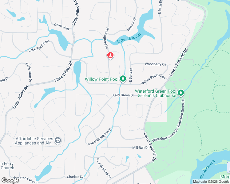 map of restaurants, bars, coffee shops, grocery stores, and more near 5393 Tally Green Drive in Marietta