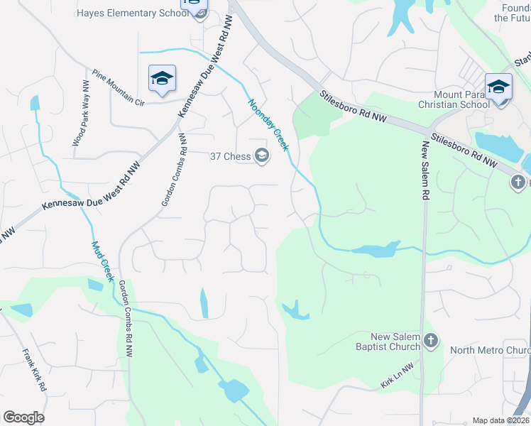 map of restaurants, bars, coffee shops, grocery stores, and more near 2803 Saddlebrook Way Northwest in Marietta