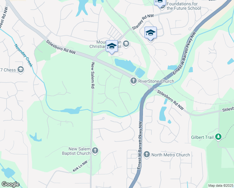 map of restaurants, bars, coffee shops, grocery stores, and more near 1101 Ector Chase Northwest in Kennesaw
