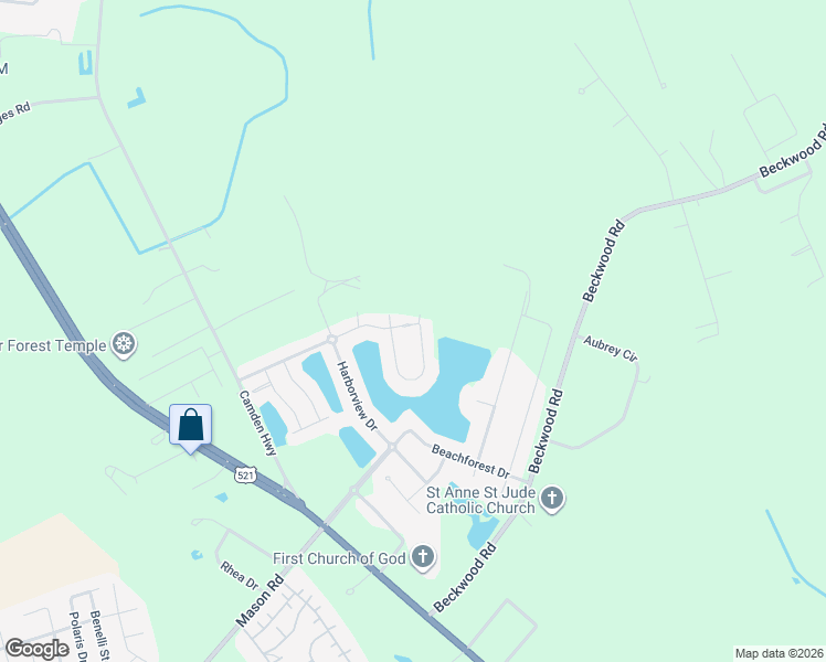 map of restaurants, bars, coffee shops, grocery stores, and more near 2175 Harborview Drive in Sumter