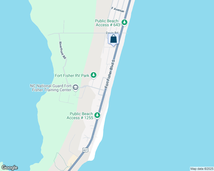 map of restaurants, bars, coffee shops, grocery stores, and more near 508 Pelican Court in Kure Beach