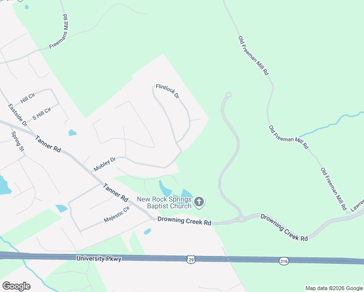 map of restaurants, bars, coffee shops, grocery stores, and more near 805 Flintlock Drive in Dacula