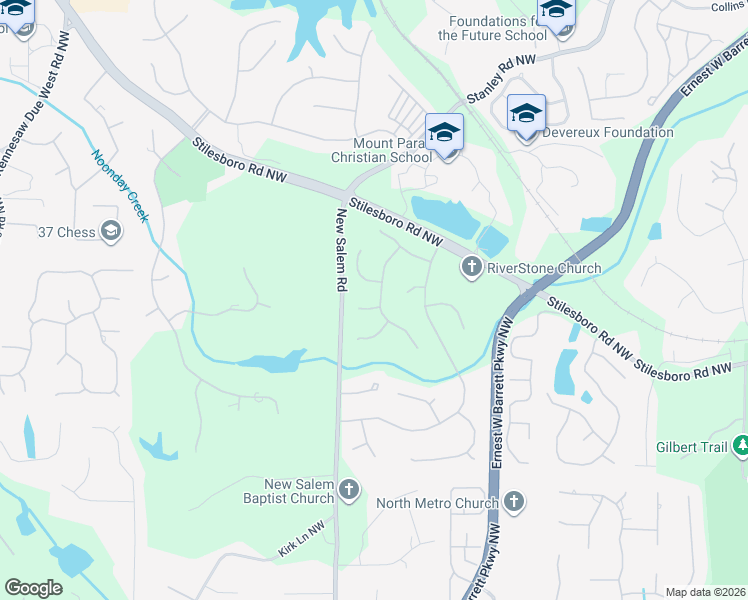 map of restaurants, bars, coffee shops, grocery stores, and more near 1100 Cockrell Drive Northwest in Kennesaw