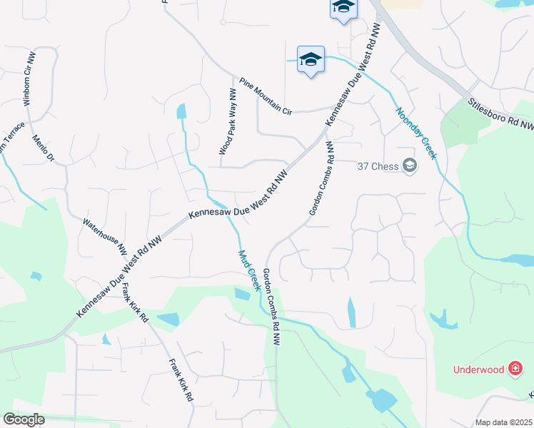 map of restaurants, bars, coffee shops, grocery stores, and more near 1150 Kennesaw Due West Road Northwest in Kennesaw