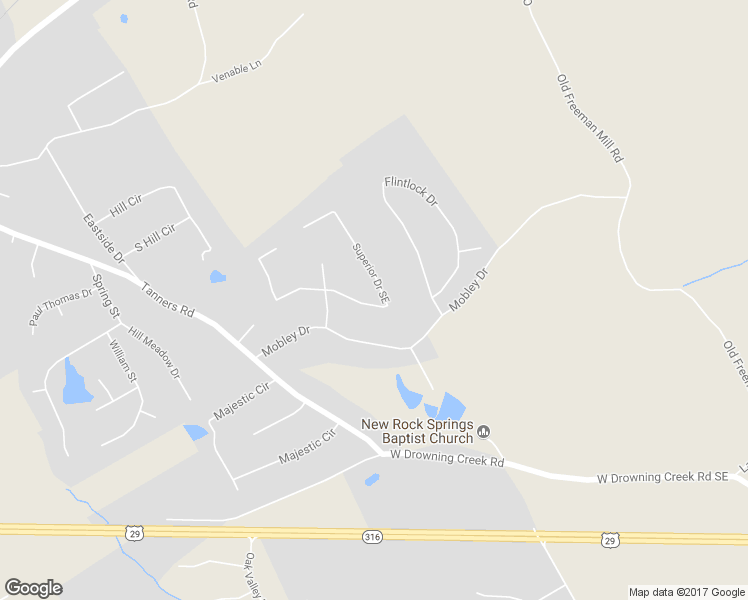 map of restaurants, bars, coffee shops, grocery stores, and more near 2984 Superior Drive in Dacula