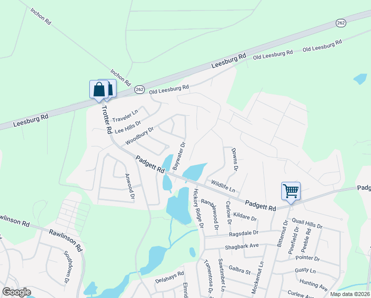 map of restaurants, bars, coffee shops, grocery stores, and more near 3624 Baywater Drive in Columbia