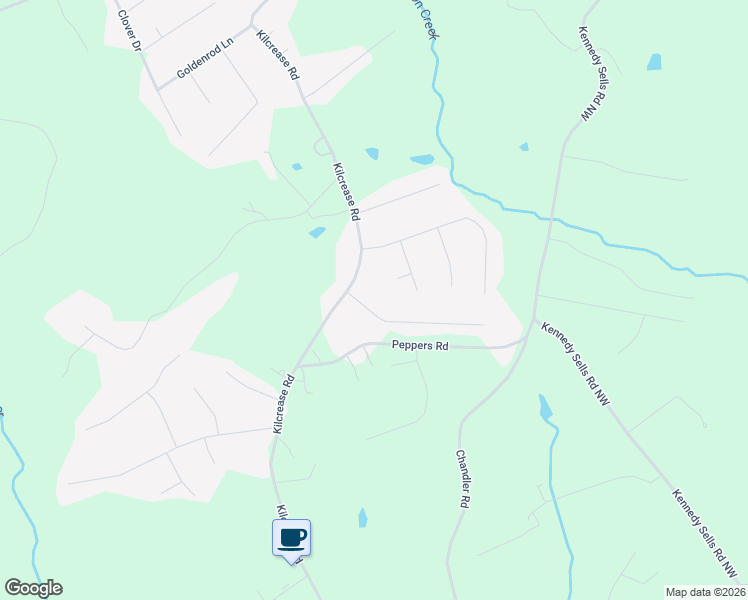 map of restaurants, bars, coffee shops, grocery stores, and more near 474 Kilcrease Road in Auburn