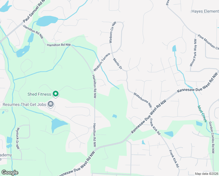 map of restaurants, bars, coffee shops, grocery stores, and more near 1130 Hamilton Estates Drive in Kennesaw