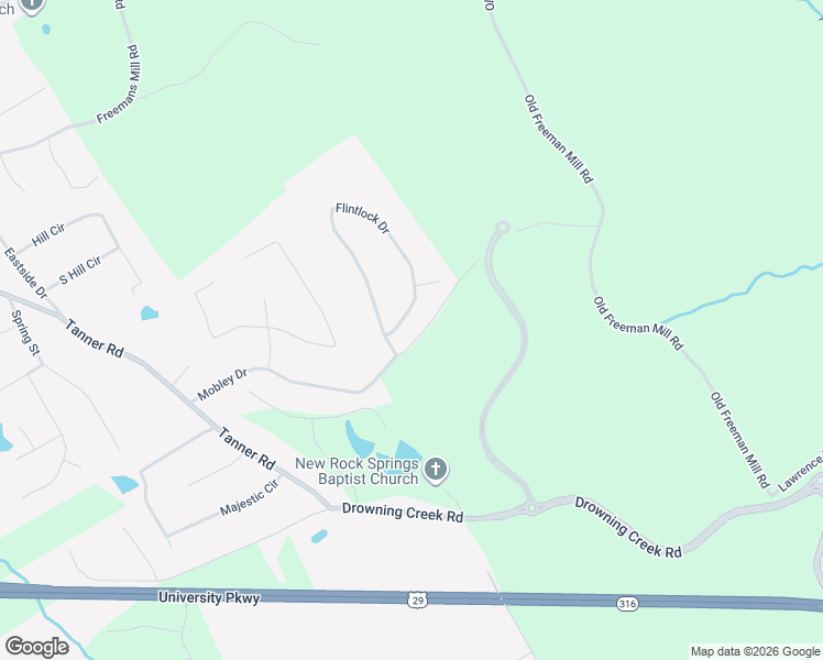 map of restaurants, bars, coffee shops, grocery stores, and more near 415 Flintlock Drive in Dacula