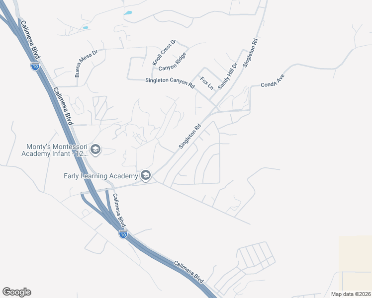 map of restaurants, bars, coffee shops, grocery stores, and more near 9523 Sharondale Road in Calimesa