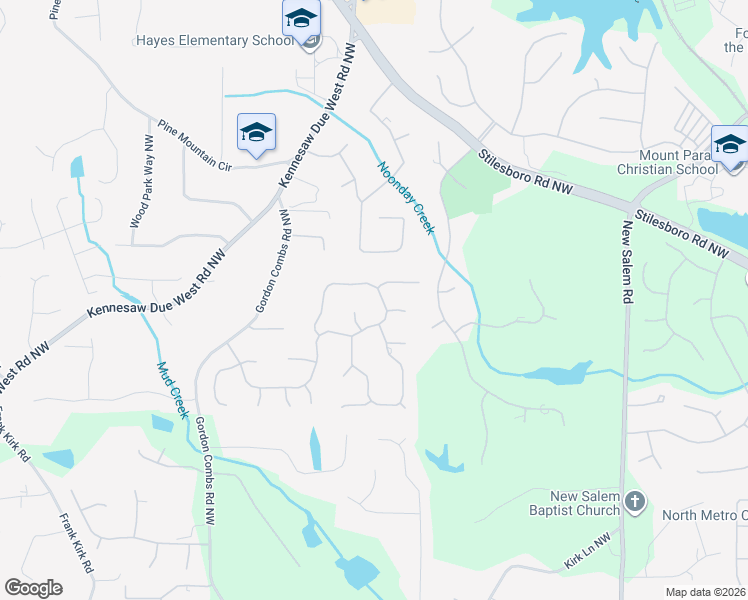 map of restaurants, bars, coffee shops, grocery stores, and more near 2796 Saddlebrook Way in Marietta