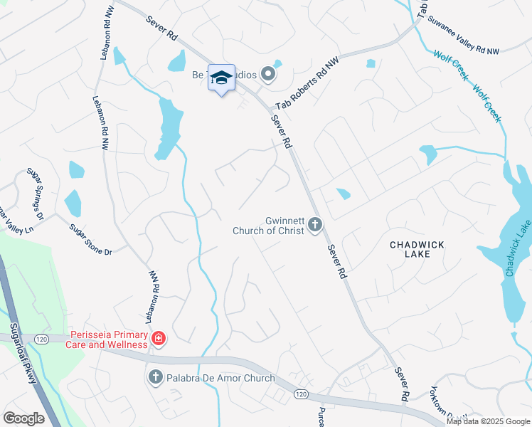 map of restaurants, bars, coffee shops, grocery stores, and more near 1813 Rambling Woods Drive Northwest in Lawrenceville