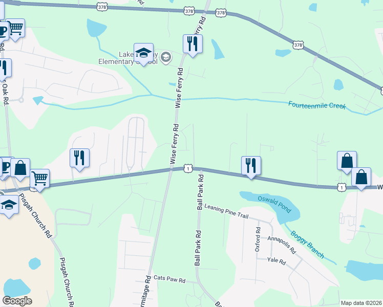 map of restaurants, bars, coffee shops, grocery stores, and more near 176 Wise Ferry Road in Lexington