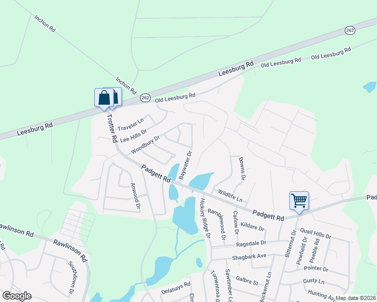 map of restaurants, bars, coffee shops, grocery stores, and more near 3624 Baywater Drive in Columbia