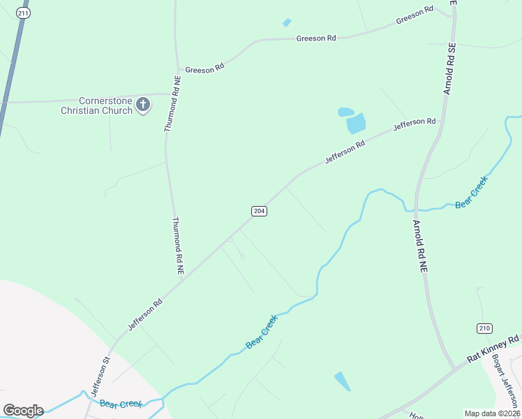 map of restaurants, bars, coffee shops, grocery stores, and more near 91 Jefferson Road in Statham