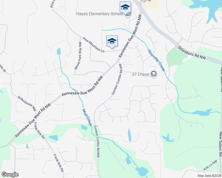 map of restaurants, bars, coffee shops, grocery stores, and more near 1155 Gordon Combs Road Northwest in Marietta