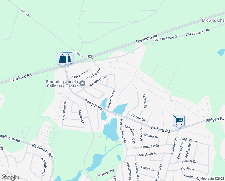map of restaurants, bars, coffee shops, grocery stores, and more near 3621 Baywater Drive in Columbia