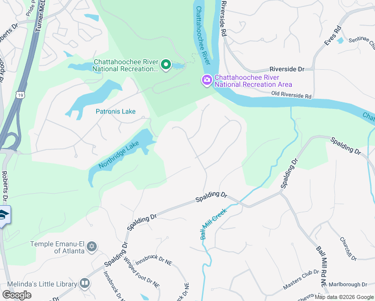 map of restaurants, bars, coffee shops, grocery stores, and more near 1580 Misty Oaks Drive in Atlanta