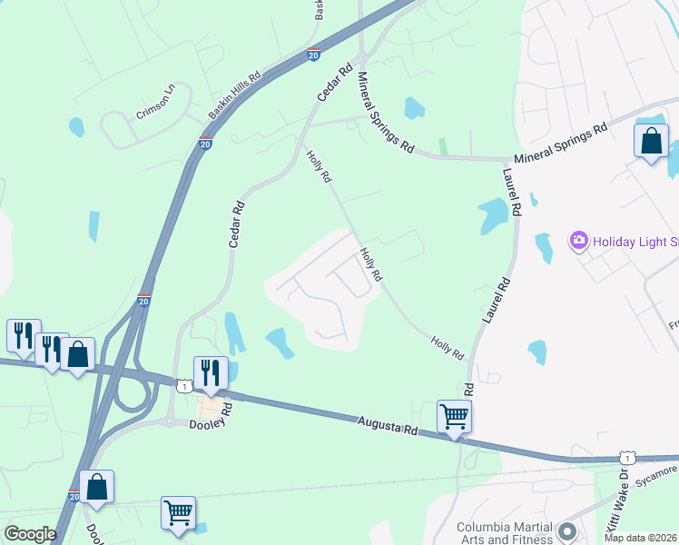 map of restaurants, bars, coffee shops, grocery stores, and more near 135 Eastmarch Drive in Lexington