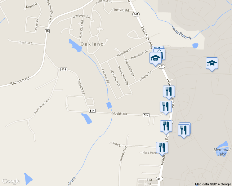 map of restaurants, bars, coffee shops, grocery stores, and more near 2341 Tall Oak Road in Sumter