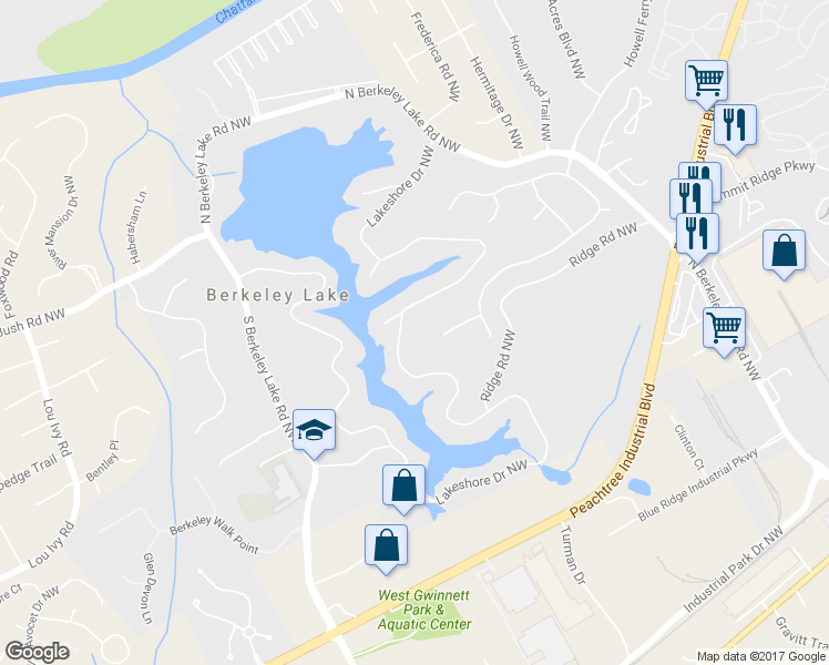 map of restaurants, bars, coffee shops, grocery stores, and more near 589 Lakeshore Drive Northwest in Duluth