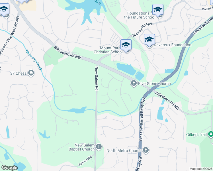 map of restaurants, bars, coffee shops, grocery stores, and more near 1150 Cockrell Drive Northwest in Kennesaw