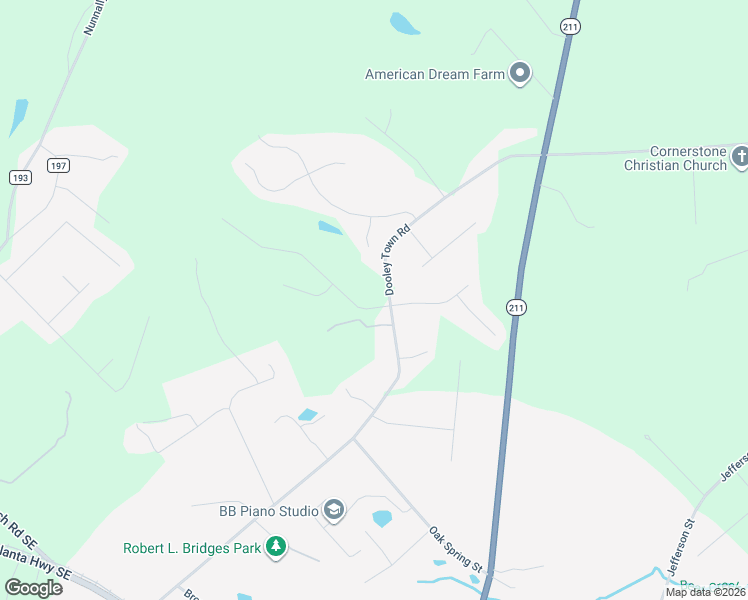 map of restaurants, bars, coffee shops, grocery stores, and more near 1401 Princeton Drive in Statham
