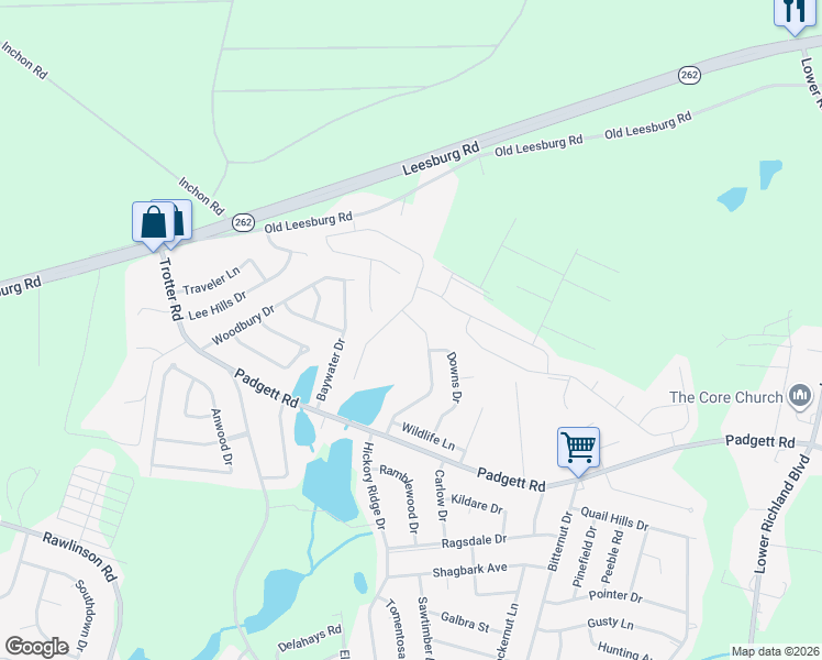 map of restaurants, bars, coffee shops, grocery stores, and more near 340 Downs Drive in Columbia