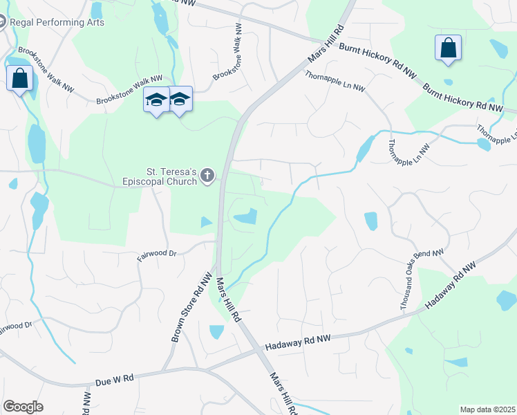 map of restaurants, bars, coffee shops, grocery stores, and more near 1084 Adams Haven Bend in Acworth