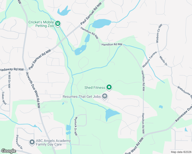 map of restaurants, bars, coffee shops, grocery stores, and more near 3710 Country Estate Drive in Kennesaw