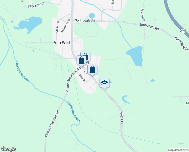 map of restaurants, bars, coffee shops, grocery stores, and more near 709 Atlanta Highway in Rockmart
