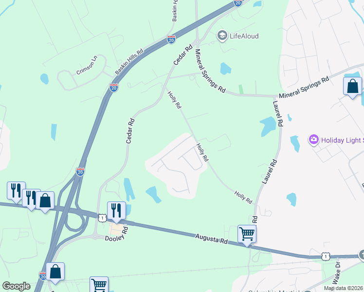 map of restaurants, bars, coffee shops, grocery stores, and more near 135 Eastmarch Drive in Lexington