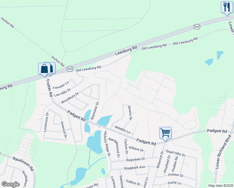 map of restaurants, bars, coffee shops, grocery stores, and more near 340 Downs Drive in Columbia
