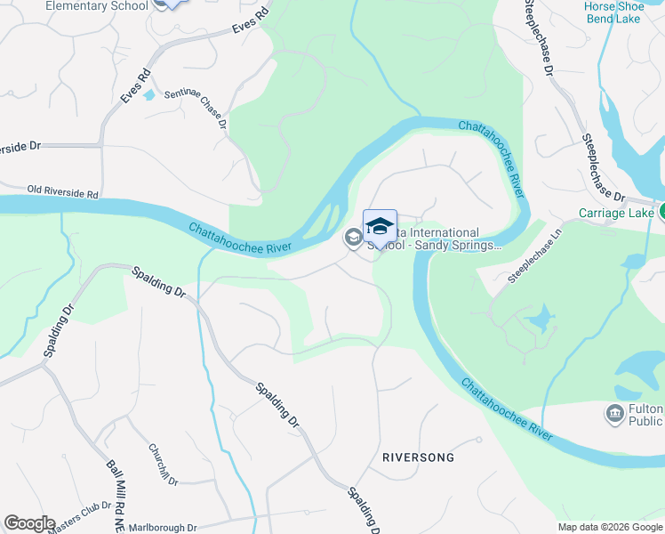 map of restaurants, bars, coffee shops, grocery stores, and more near 1700 Brandon Hall Drive in Atlanta