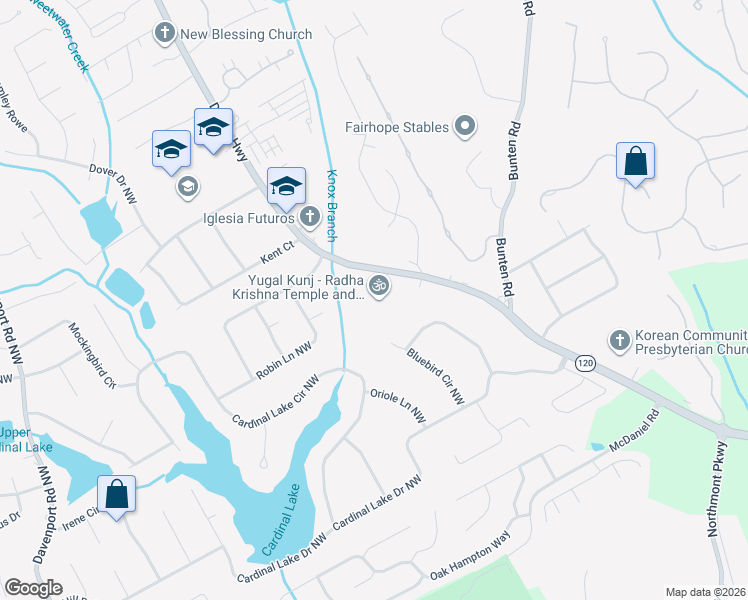 map of restaurants, bars, coffee shops, grocery stores, and more near 2769 Duluth Highway in Duluth
