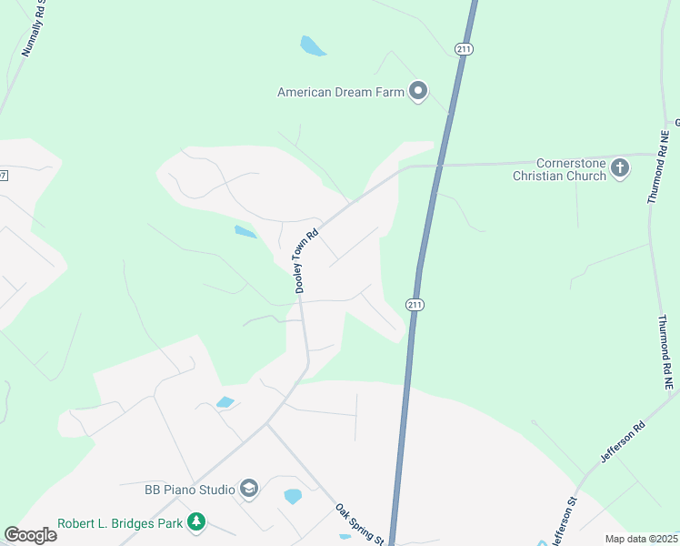 map of restaurants, bars, coffee shops, grocery stores, and more near 2321 Hartley Court in Statham