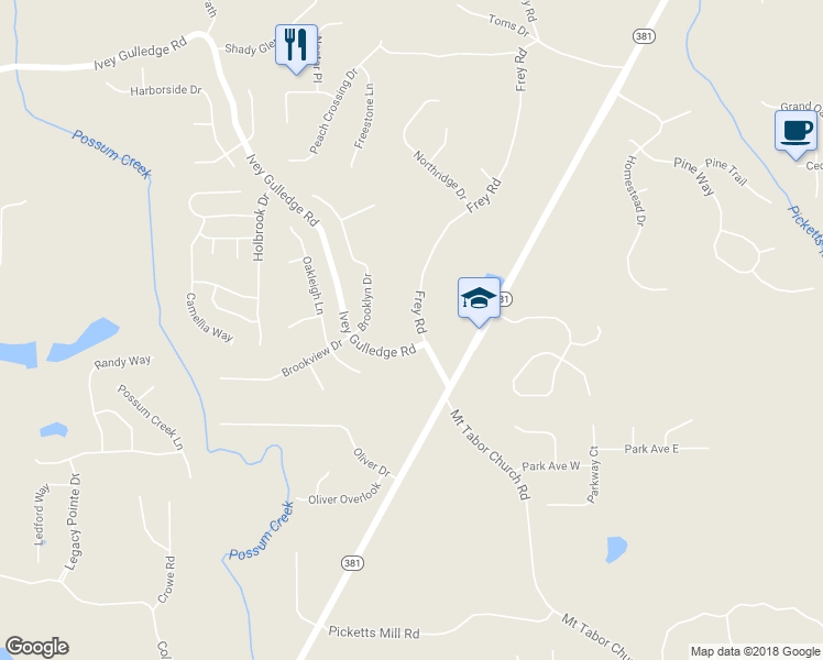 map of restaurants, bars, coffee shops, grocery stores, and more near 159 Frey Road in Dallas