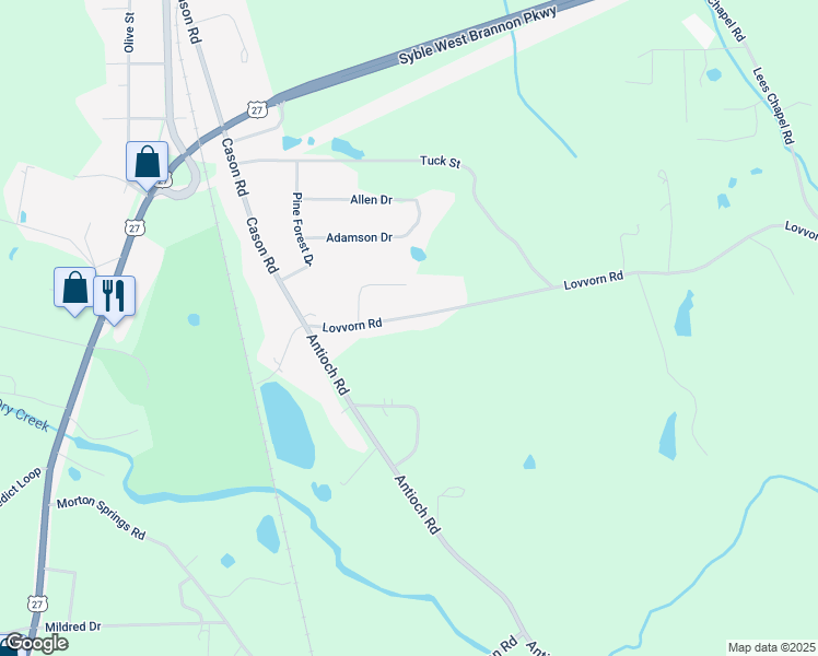 map of restaurants, bars, coffee shops, grocery stores, and more near 120 Lovvorn Road in Cedartown