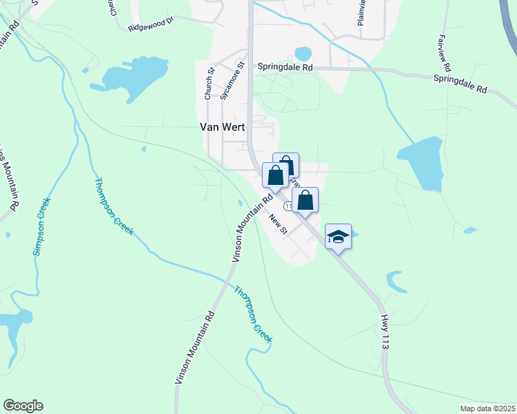 map of restaurants, bars, coffee shops, grocery stores, and more near 0 Vinson Mountain Road in Rockmart