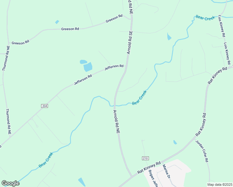 map of restaurants, bars, coffee shops, grocery stores, and more near 126 Arnold Road Southeast in Statham