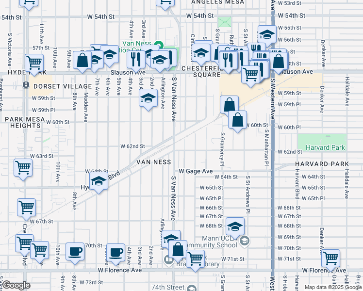 map of restaurants, bars, coffee shops, grocery stores, and more near 6123 Haas Avenue in Los Angeles