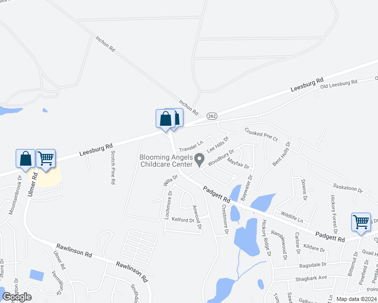 map of restaurants, bars, coffee shops, grocery stores, and more near 3516 Traveler Lane in Columbia