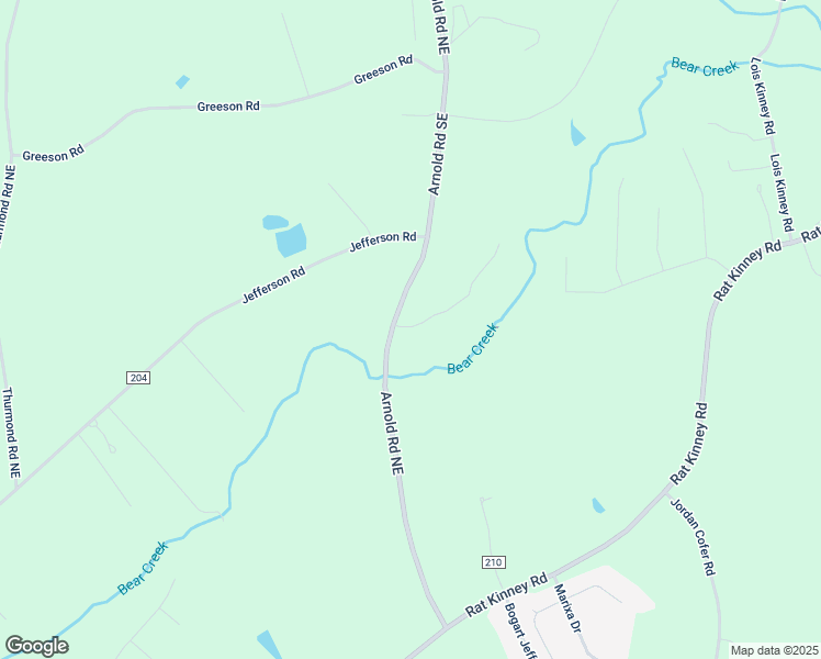 map of restaurants, bars, coffee shops, grocery stores, and more near 126 Arnold Road Southeast in Statham
