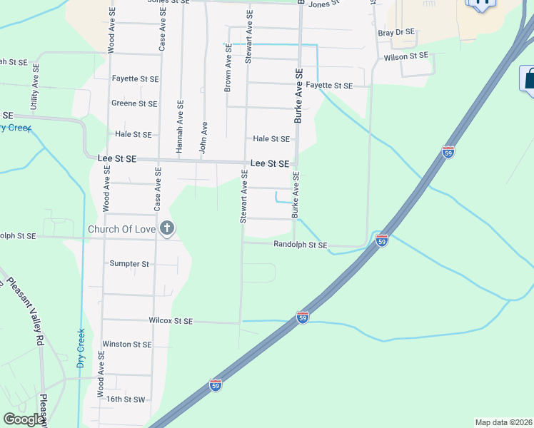 map of restaurants, bars, coffee shops, grocery stores, and more near 510 Pickens Street Southeast in Attalla
