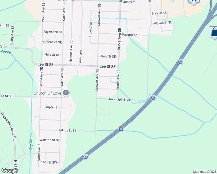 map of restaurants, bars, coffee shops, grocery stores, and more near 510 Pickens Street Southeast in Attalla