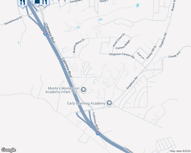map of restaurants, bars, coffee shops, grocery stores, and more near 35080 Chandler Avenue in Calimesa